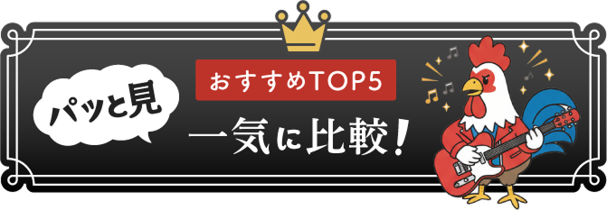 パッと見 おすすめTOP5 一気に比較！